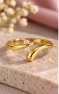 Two-stone bypass ring
