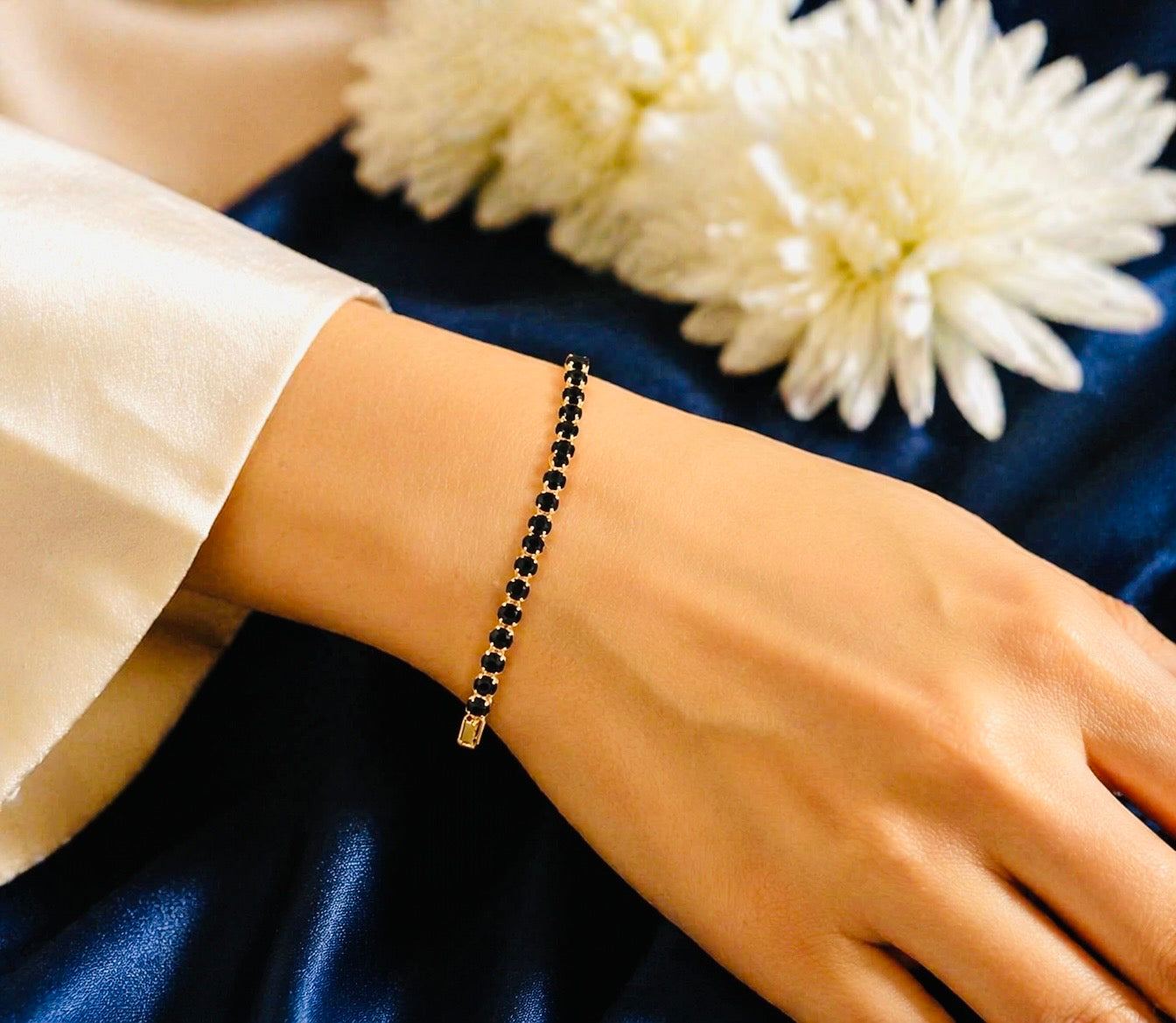 Black Tennis Bracelet