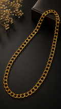 Classic golden double-link curb chain