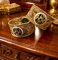 Traditional Antique Gold-Plated Rajwadi Kundan Kada Bangles