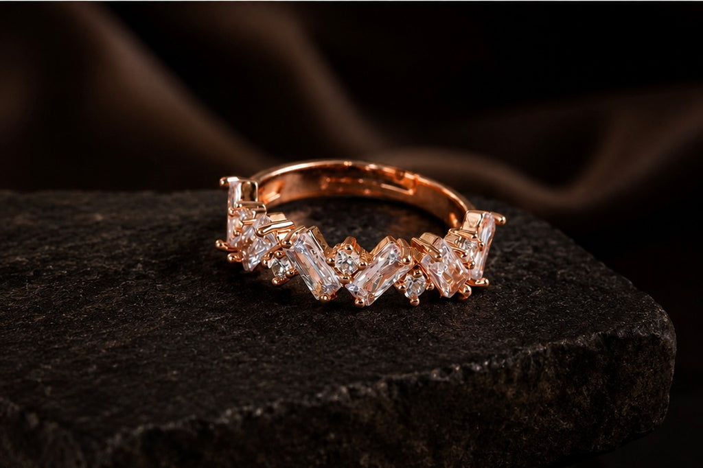 Elegant Crystal Band Ring