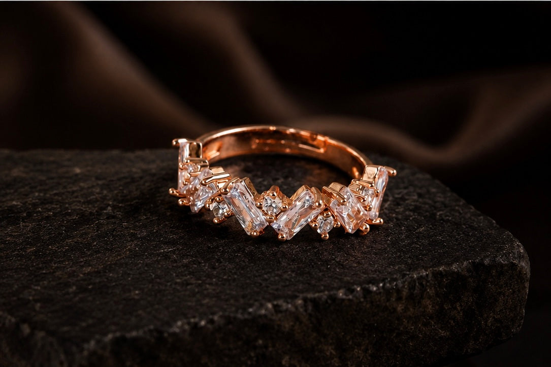 Elegant Crystal Band Ring