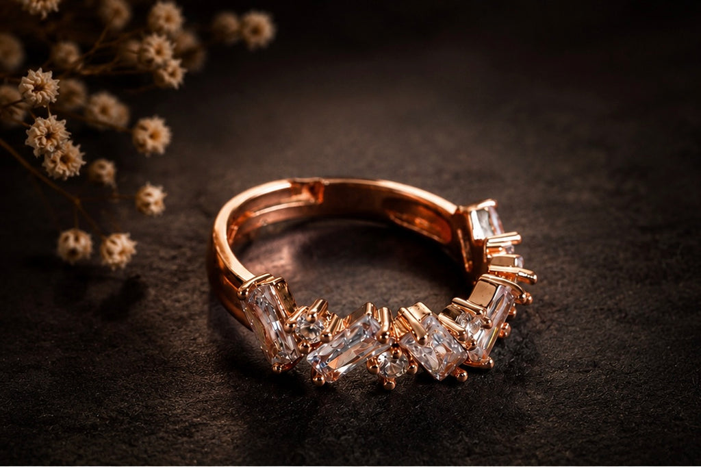 Elegant Crystal Band Ring
