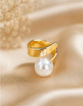 Bold Pearl Adjustable Ring