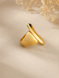 Bold Fluid Edge Statement Ring