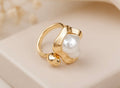 Vintage-inspired Baroque Pearl Open Statement Ring