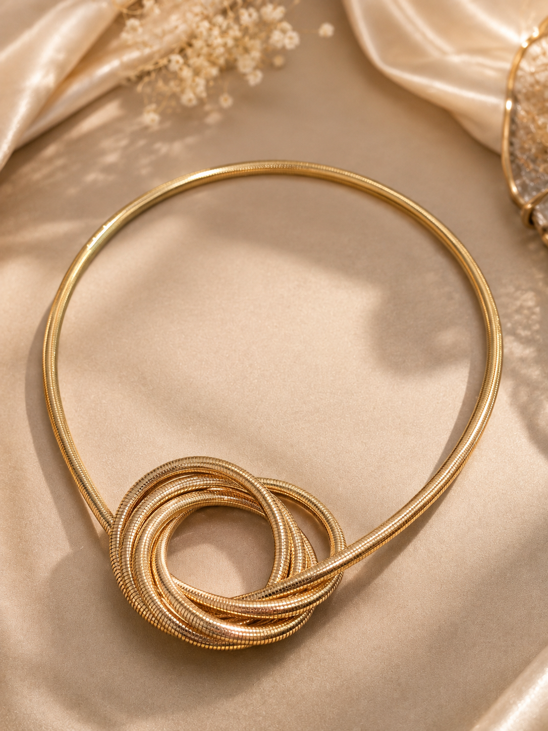 Multi-Layer Snake Chain Coiled Bracelet-cum-Necklace