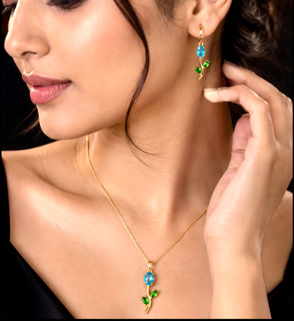 Tulip Floral jewelry set