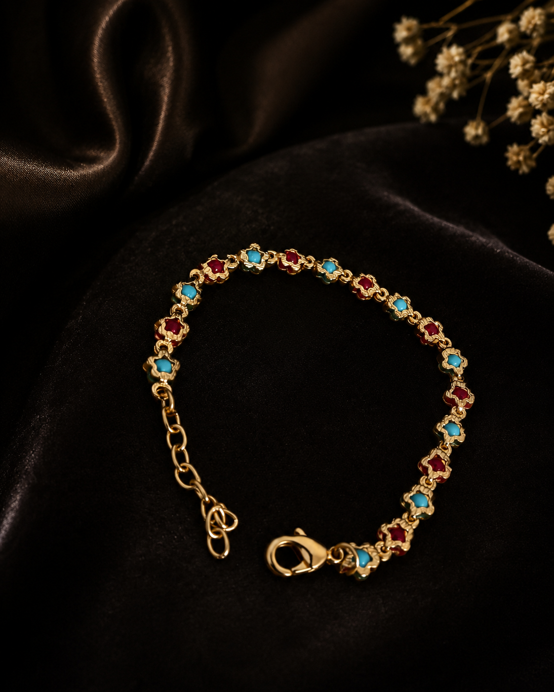 Textured charm multi-layer chain bracelet stack,