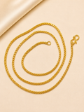 Minimalist golden box-mesh link chain (22inch)