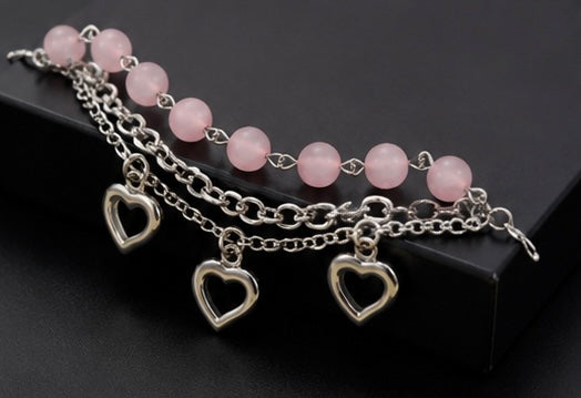 Romantic multi-layered charm bracelet