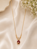 Minimalist gold-plated pendant necklace