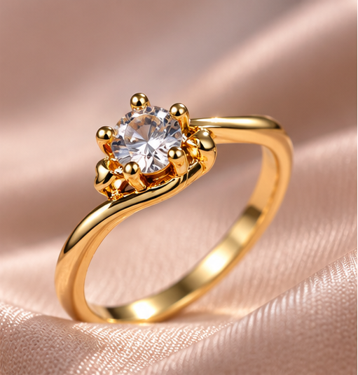 Imperial Crown Bypass Solitaire Ring