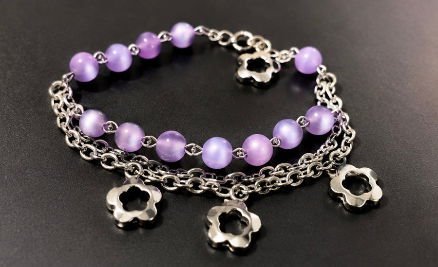 Whimsical multi-layered charm bracelet