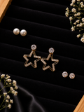 Minimalist and celestial-themed earrings combo set