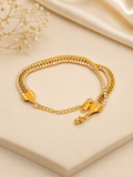 luxurious multi-layered golden crystal bracelet