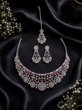 American Diamond and Ruby Choker Set