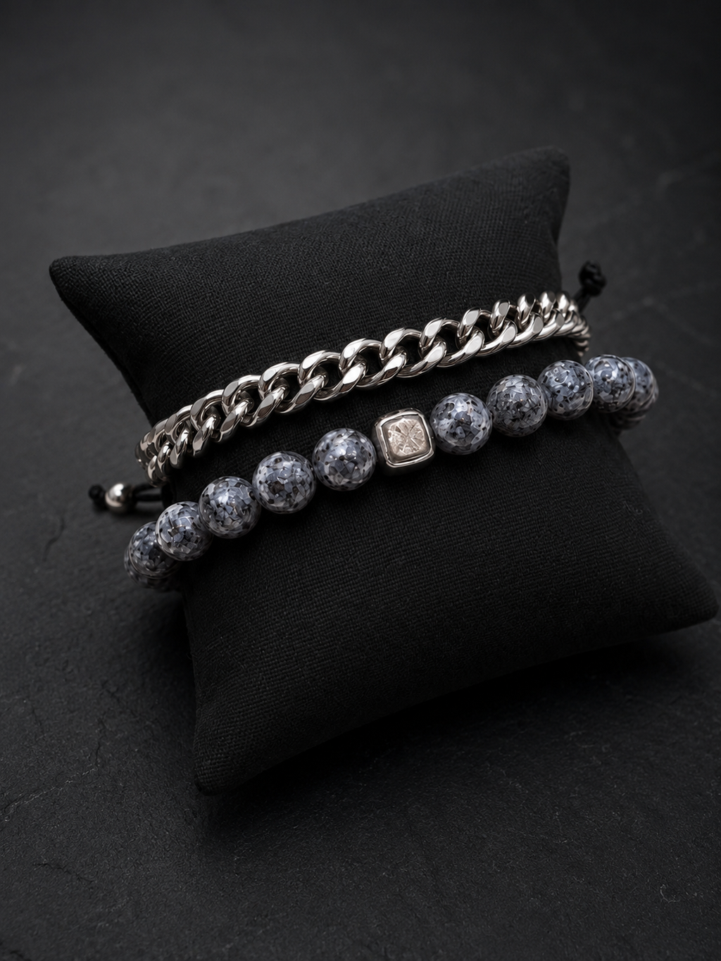 Two-piece curated bracelet stack
