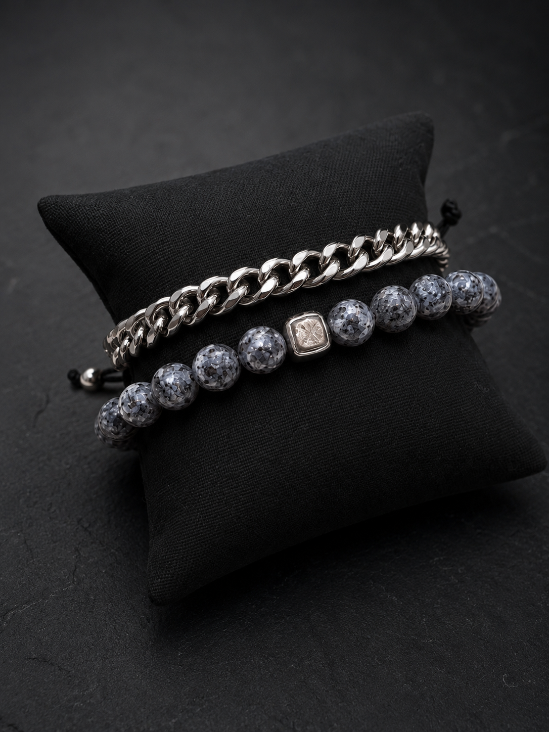 Two-piece curated bracelet stack