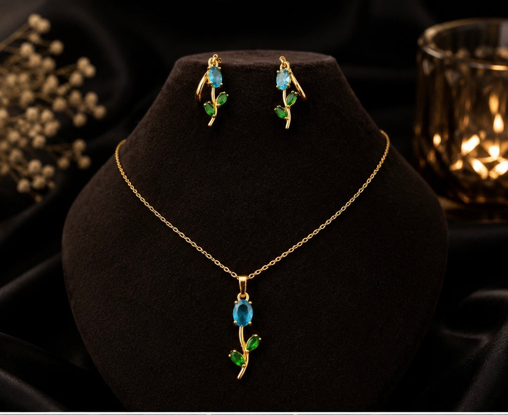Tulip Floral jewelry set