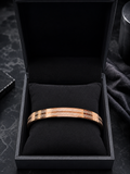 Refined yellow gold Greek key men's bracelet