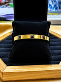 Minimalist gold-plated cuff men,s bracelet (kada)