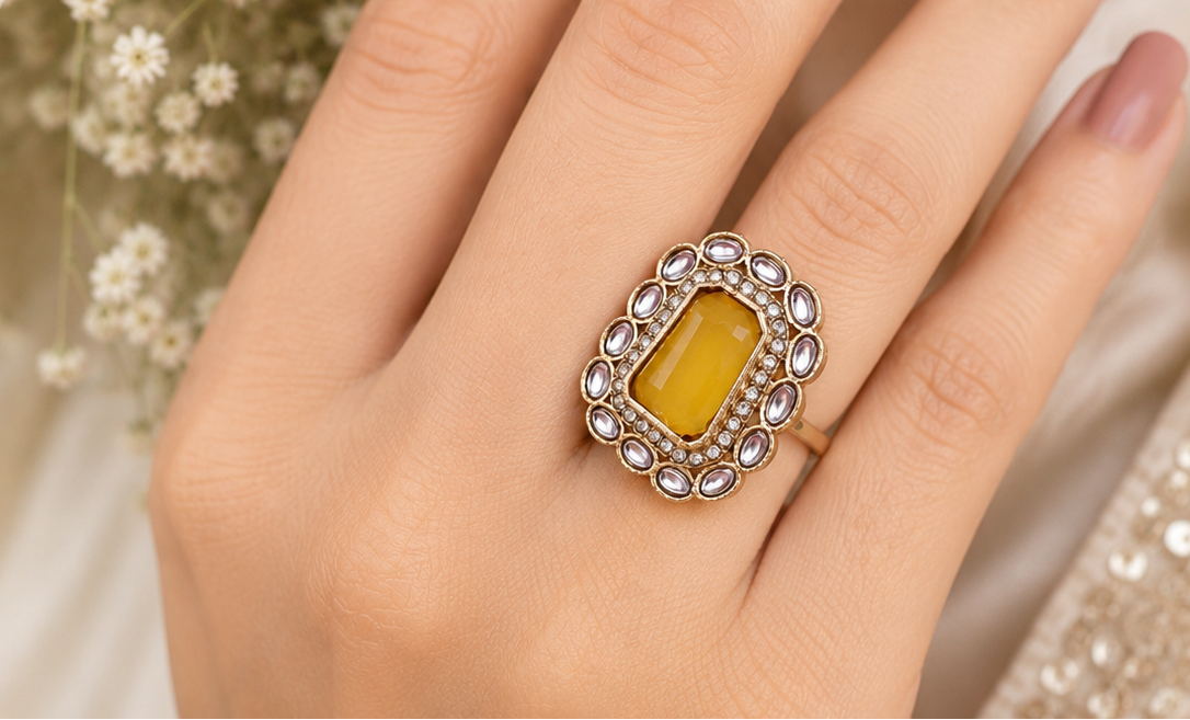 Imperial Trapezoid Heritage Cocktail Ring
