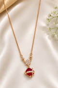 Celestial-inspired rose gold pendant necklace