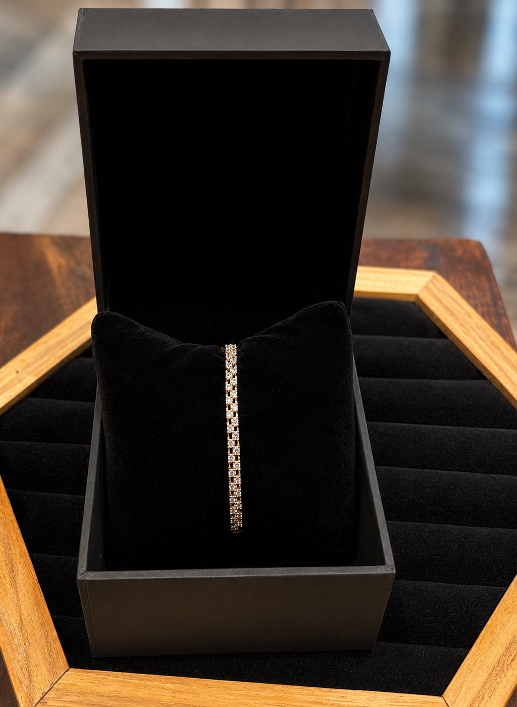 AD -line diamond tennis kada bangle