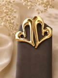 Gold Tone Big Heart Earring