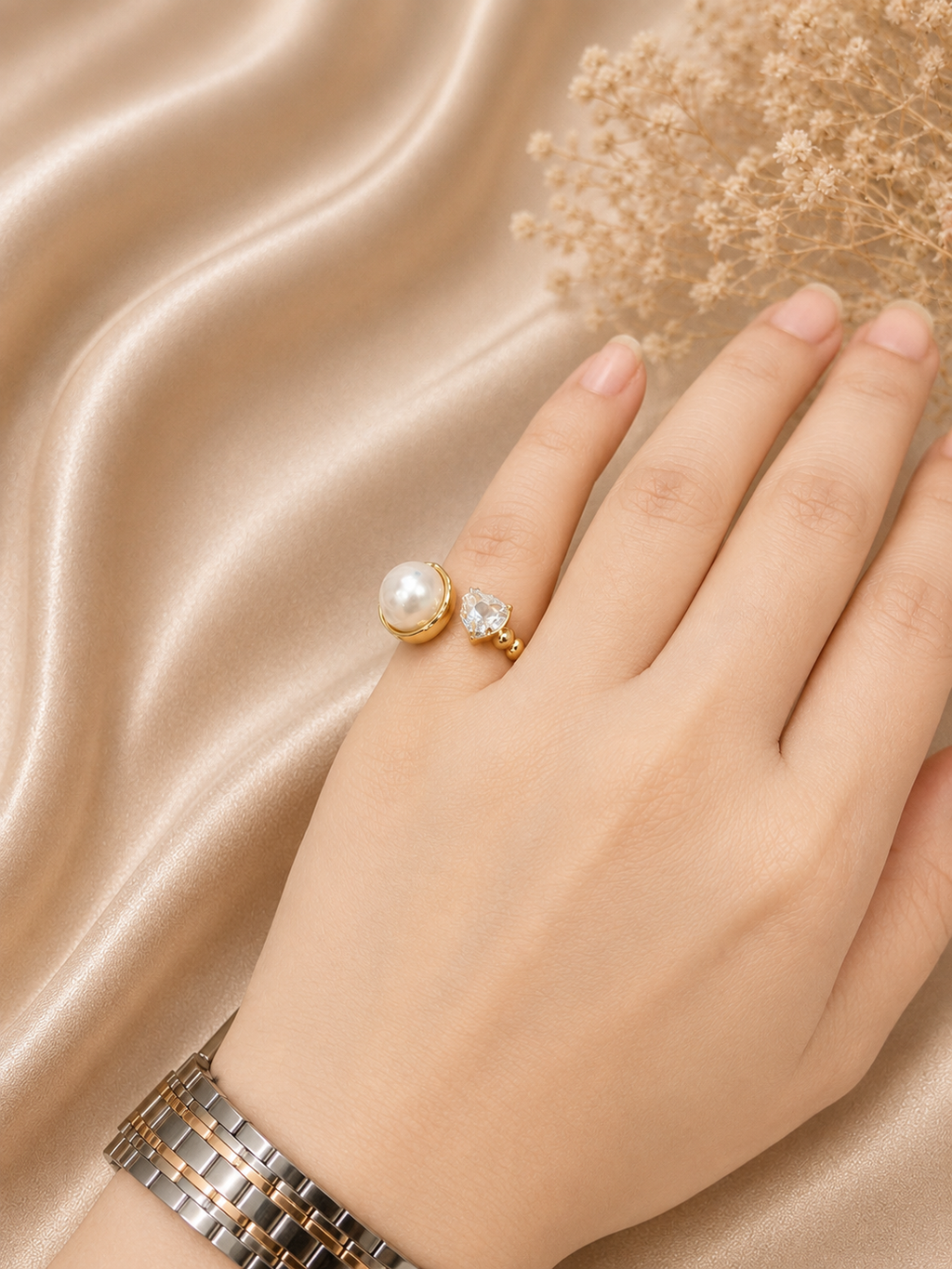 "Toi et Moi" (You and Me) open bypass ring