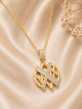 ometric Lattice Medallion Pendant Necklace