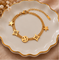 Two parallel cable link chains bracelet