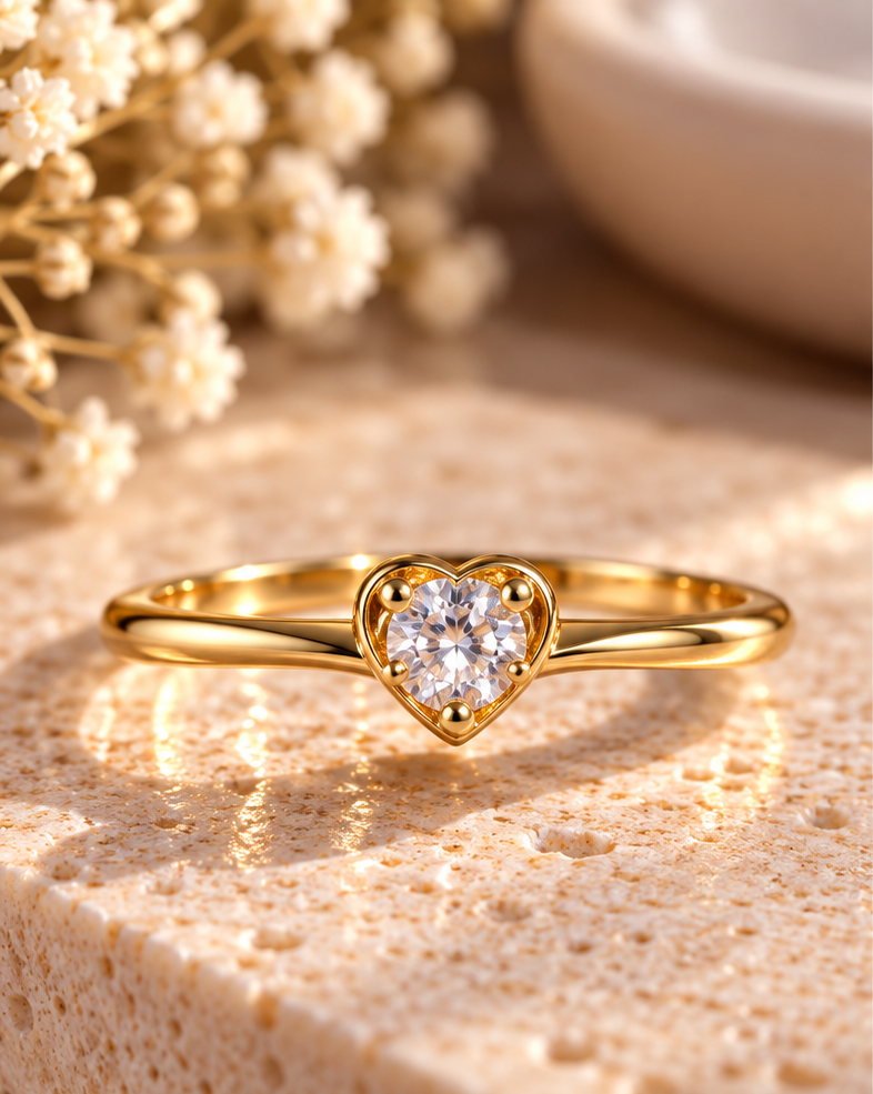 Sweetheart Bezel Solitaire Ring