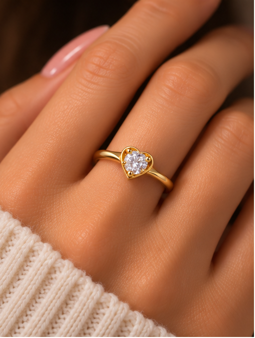 Sweetheart Bezel Solitaire Ring