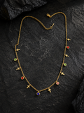 Rainbow cross charm necklace
