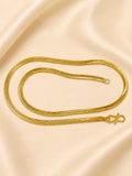 Sleek golden flat mesh snake chain (22inch)