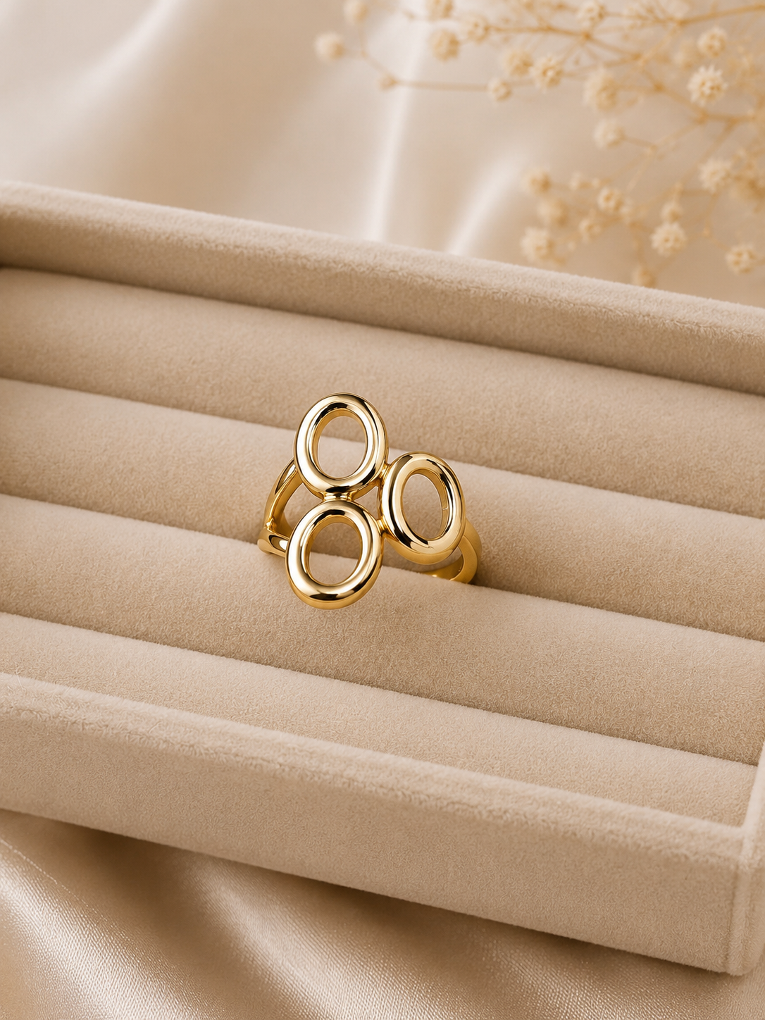 Gold-tone statement ring