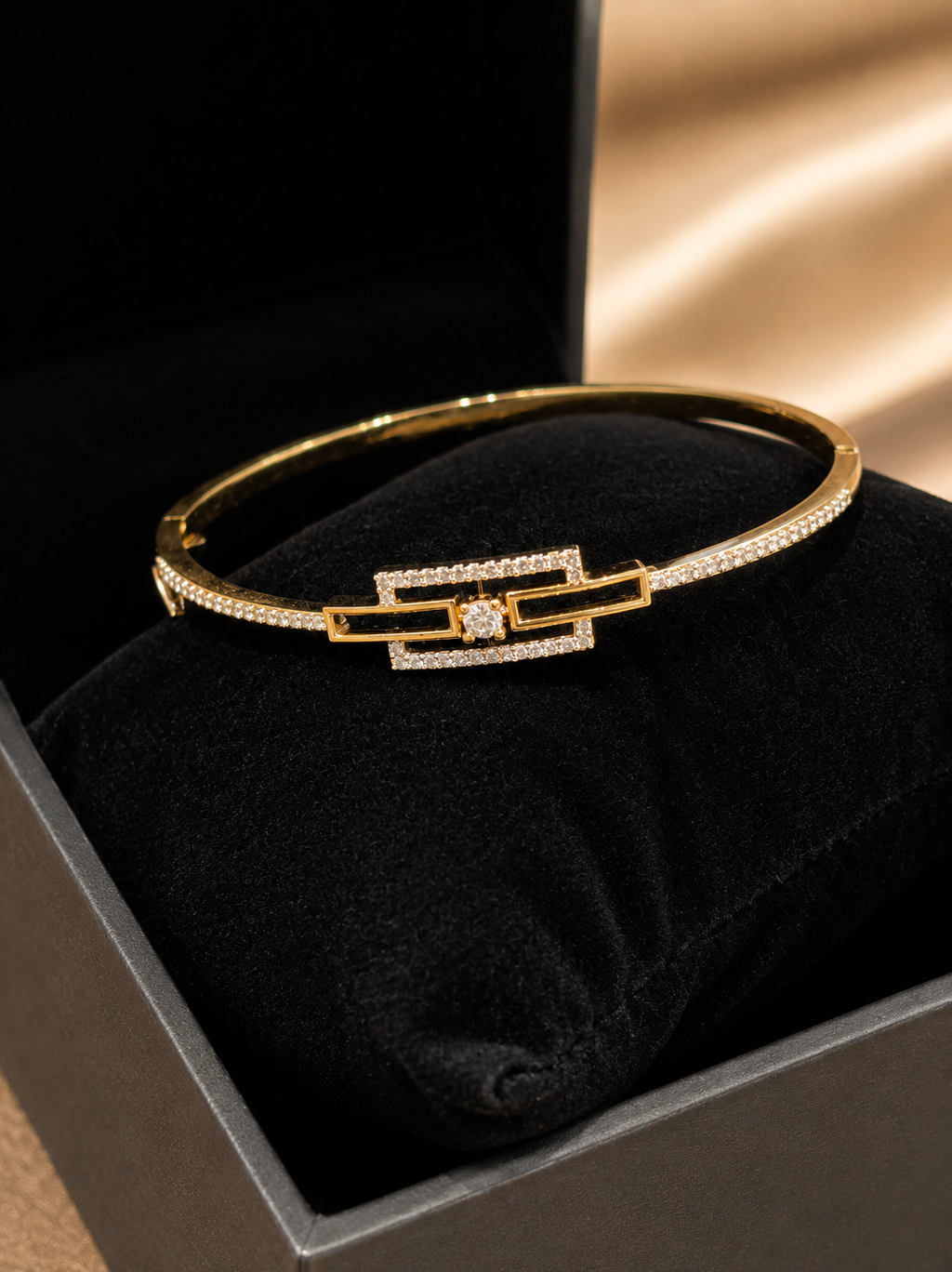 AD geometric interlocking diamond kada bracelet