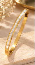 Elegant minimalist baguette bangle
