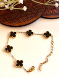 Black Clover Gold Chain Bracelet.