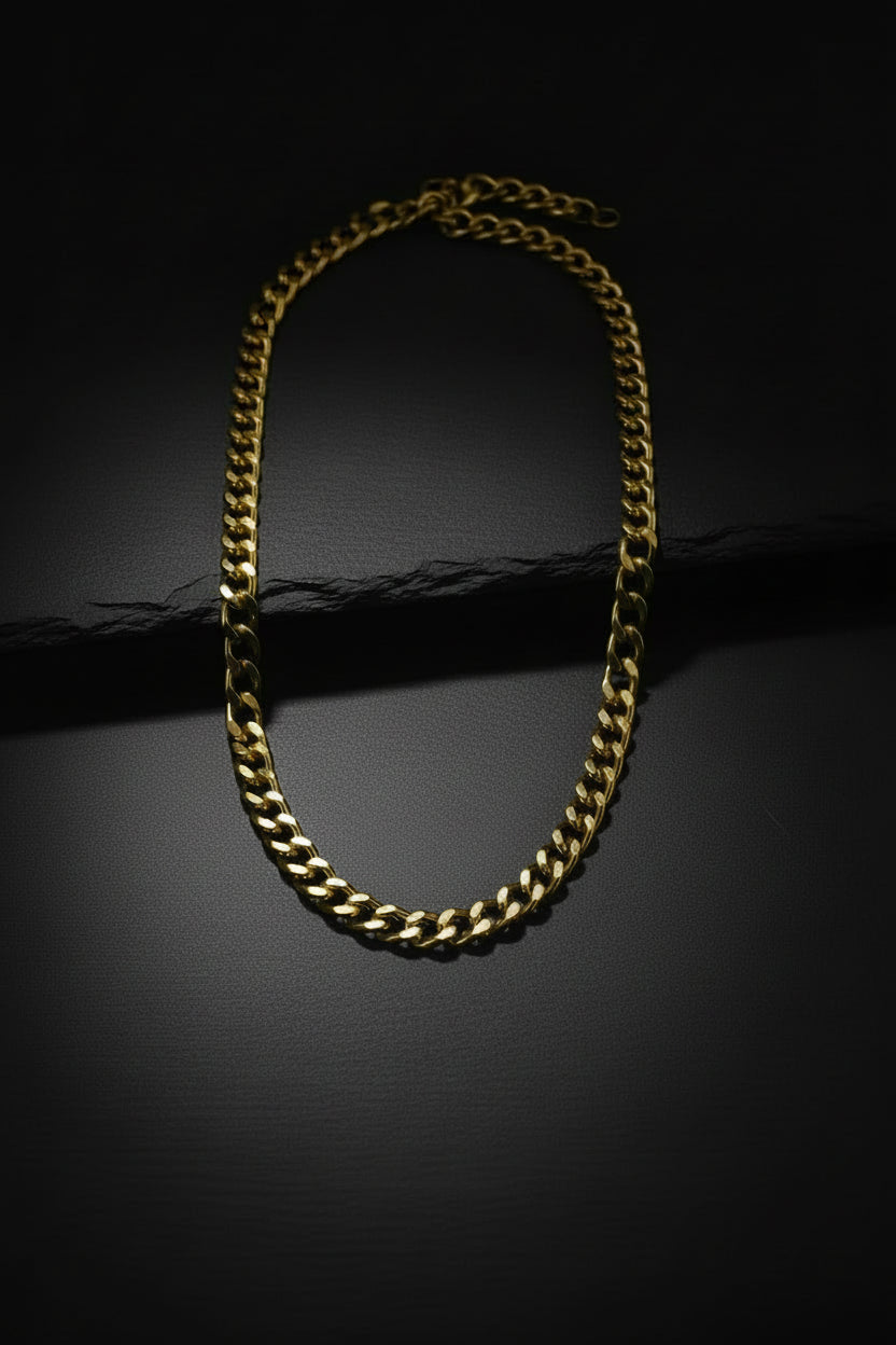 Gold Cuban Link Chain Necklace