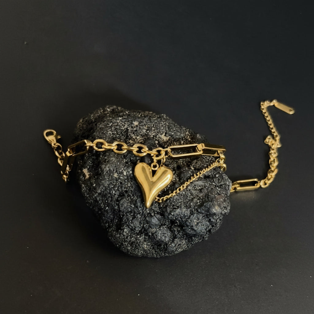 The Heart Link Chain Bracelet