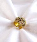 Majestic gold-plated band ring