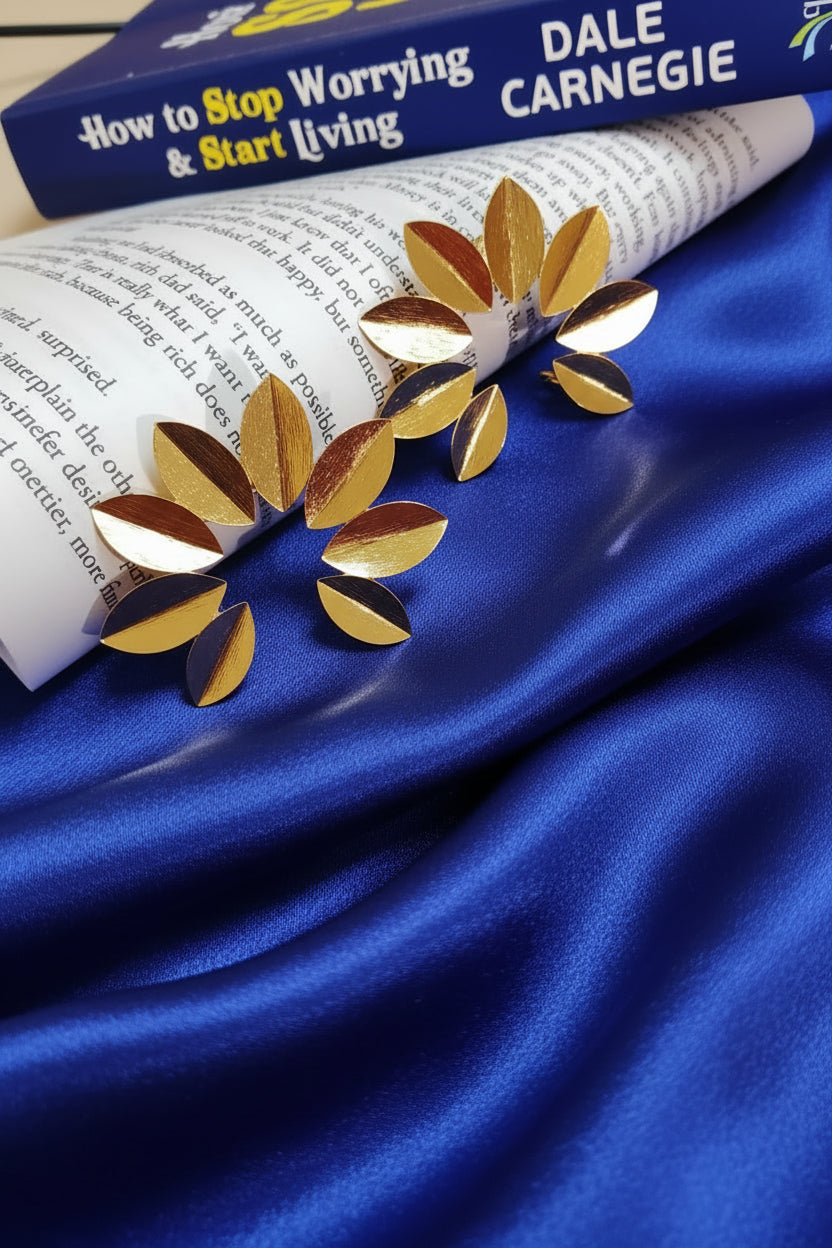 Tropical leaf statement fan earrings