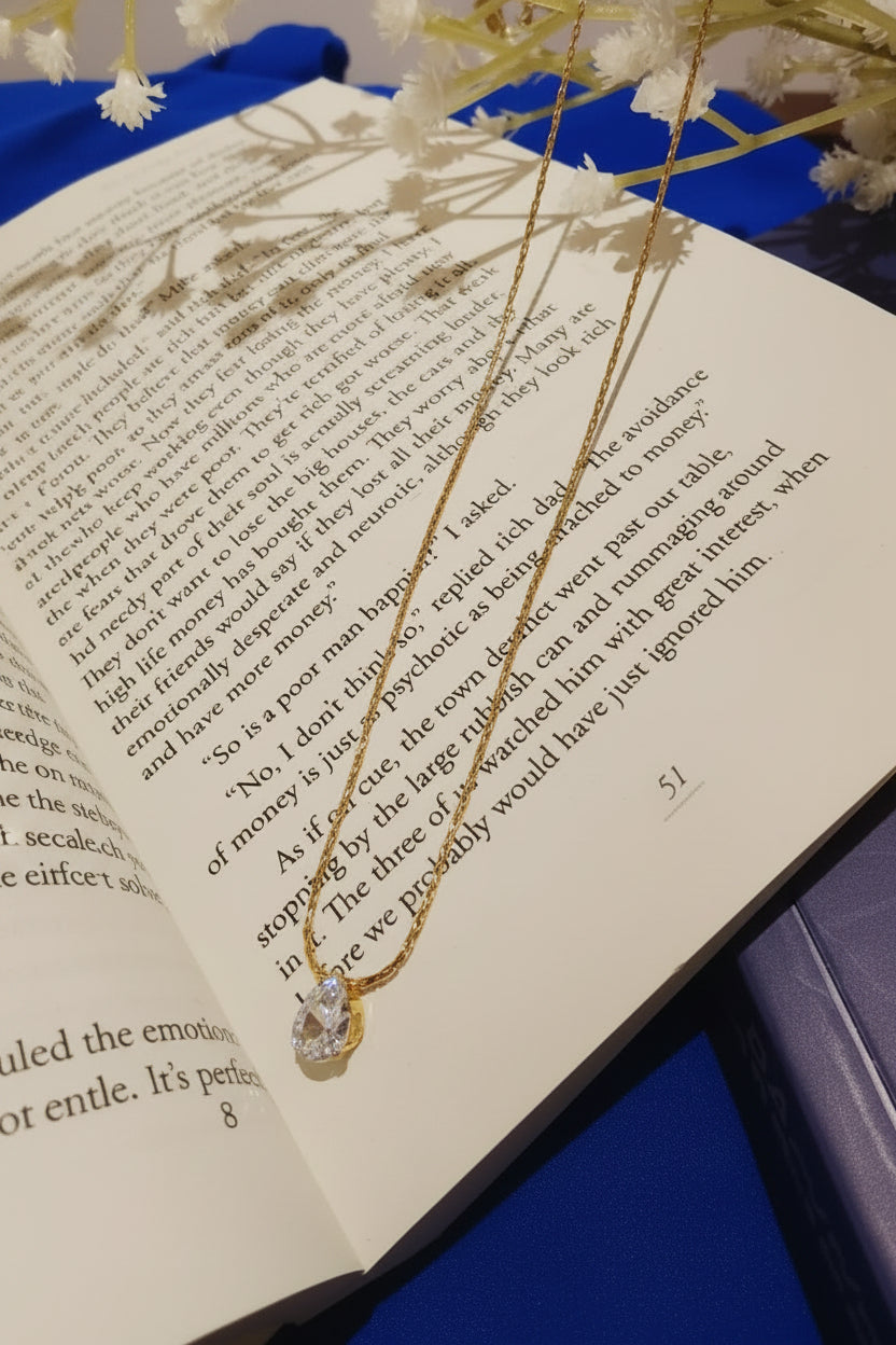 Pear-Cut Solitaire Necklace