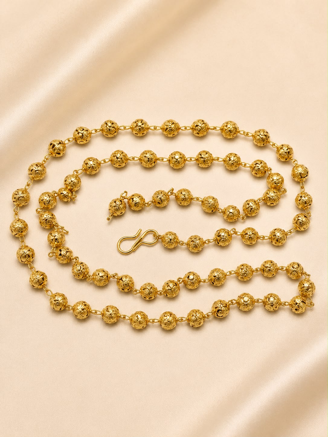 Exquisite traditional golden filigree Borimala strand
