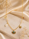 Eclectic Garden & Protective Multi-Charm Statement Necklace,