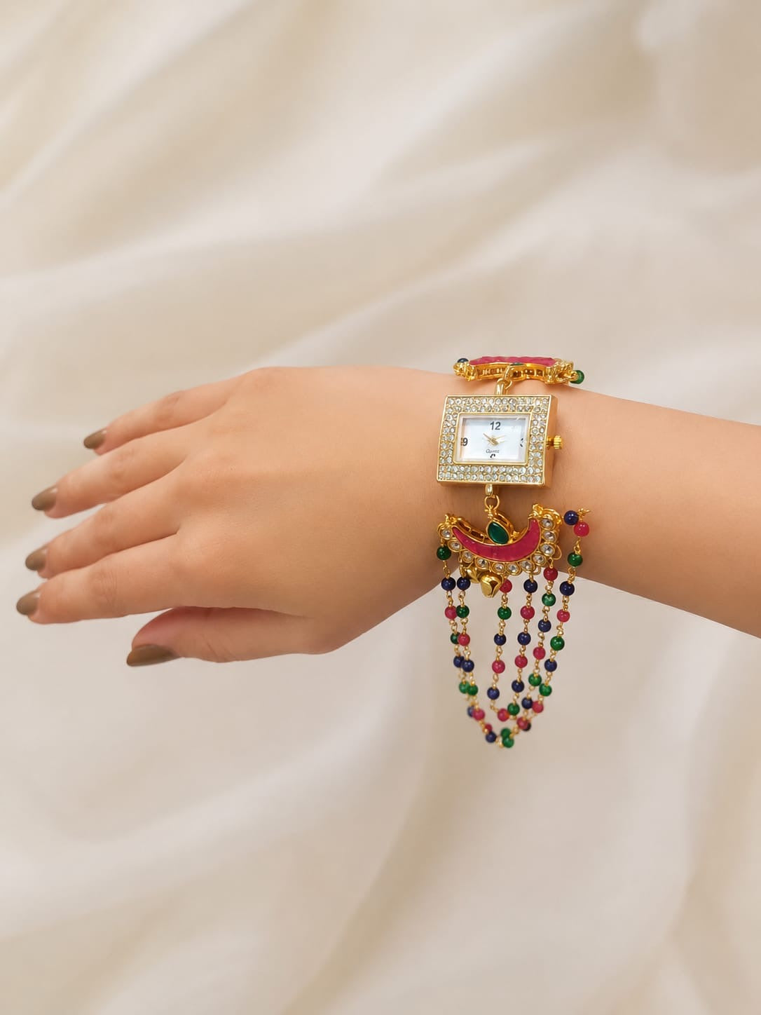 Kashmiri Multicoloured Breaded Watch