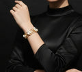 Gold Plated  5 Mother Of Pearl Cuff Bracelet